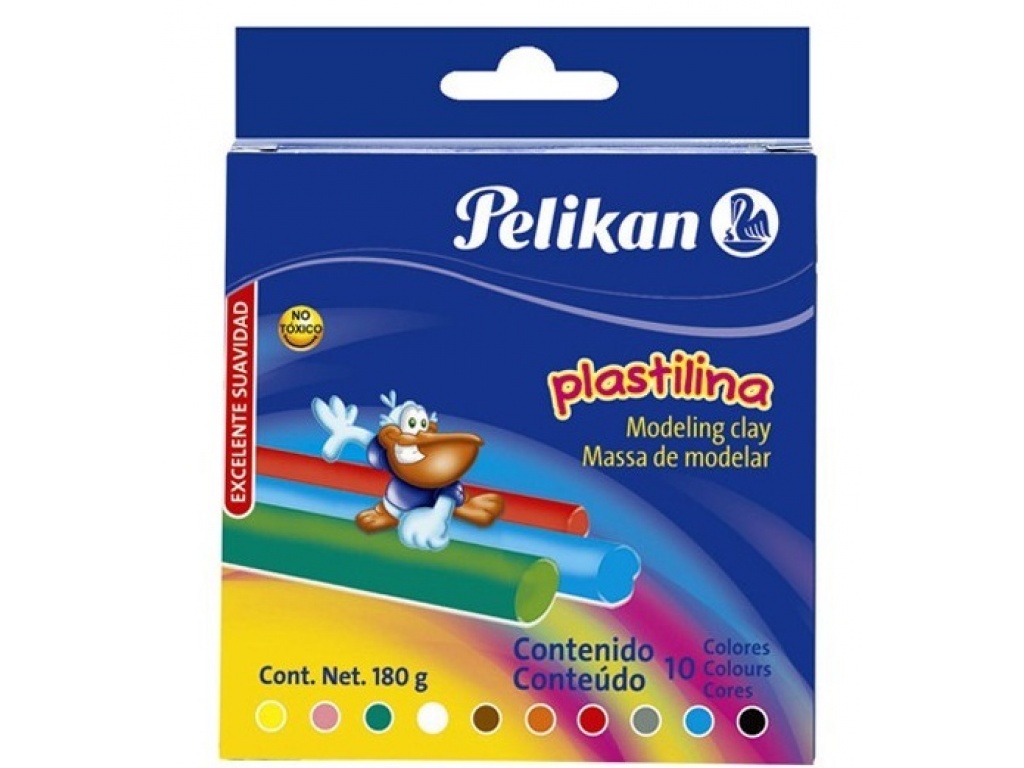 Plasticina Pelikan 180 Gs X 10 Colores
