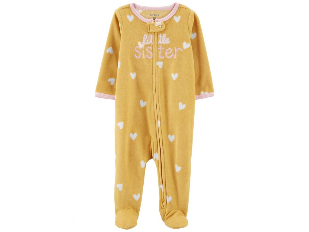 PIJAMA PIE MICROPOLAR DOBLE CIERRE HERMANA PEQUEA CARTERS 3M