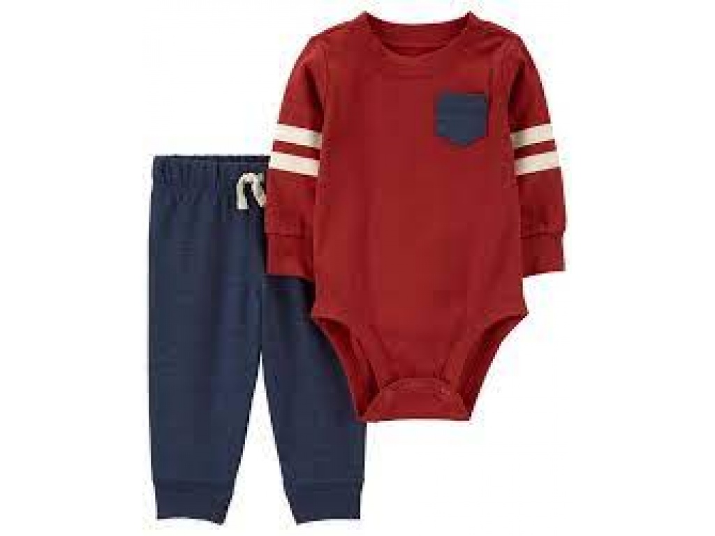 SET 2 PC PANTALON Y BODY ALGODON CARTERS 12M