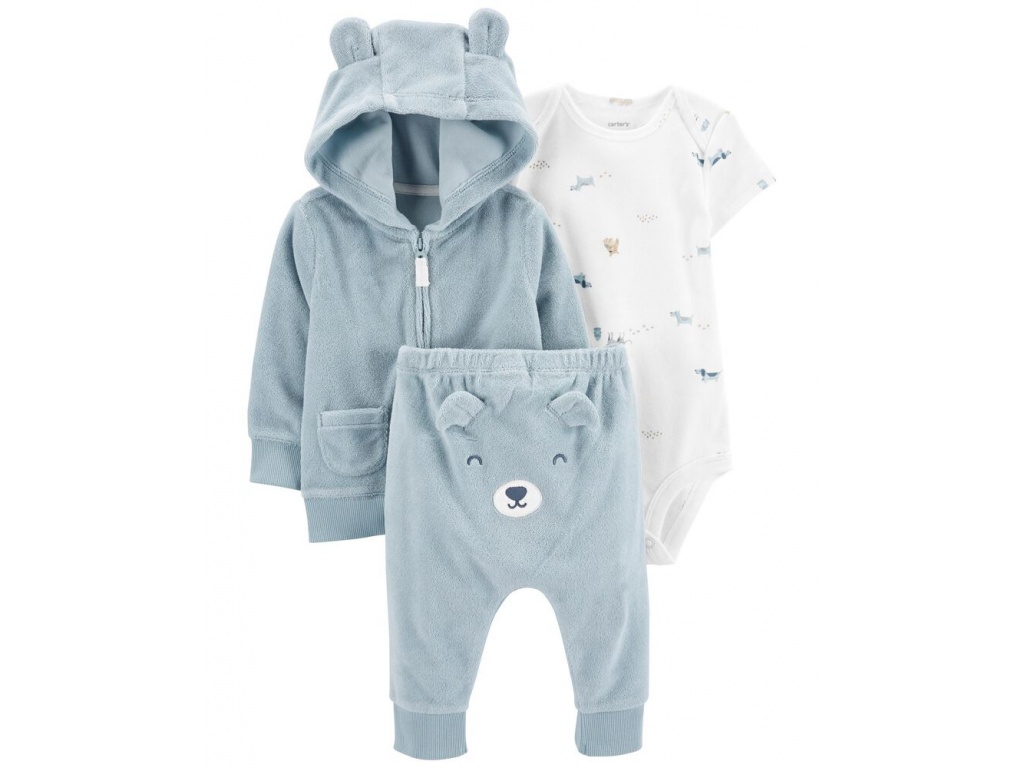 PANTALON + CAMPERA DE PLUSH + BODY MC CARTERS 3M