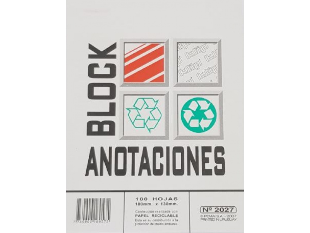 Block Anotaciones 10X13 100 Hojas