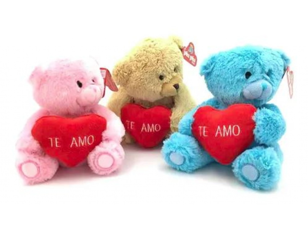 PELUCHE OSO SENTADO CON CORAZON TE AMO PHI PHI 200007