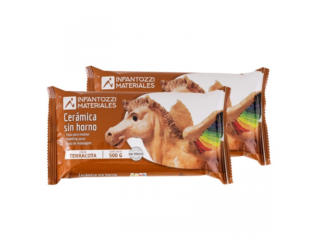 CERAMICA SIN HORNO 500G INFANTOZZI TERRACOTA