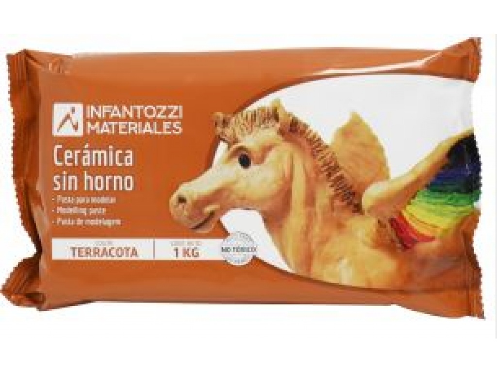 CERAMICA SIN HORNO 1KG INFANTOZZI TERRACOTA