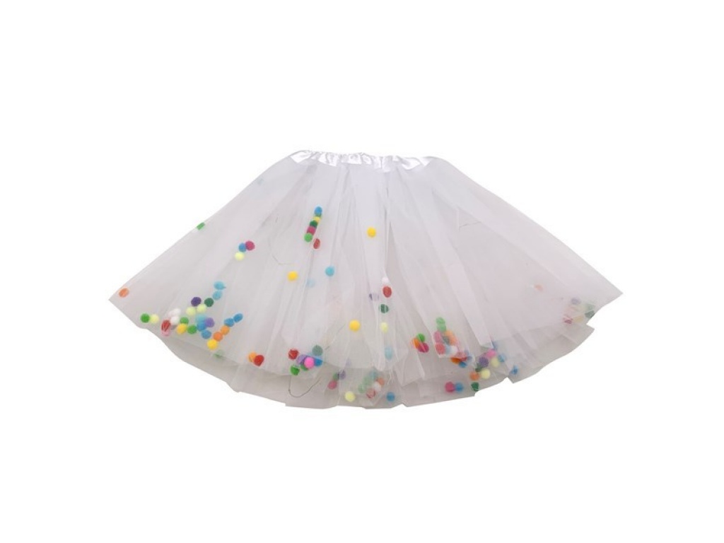 DISFRAZ POLLERA CON 20 LUCES POMPON FLABER