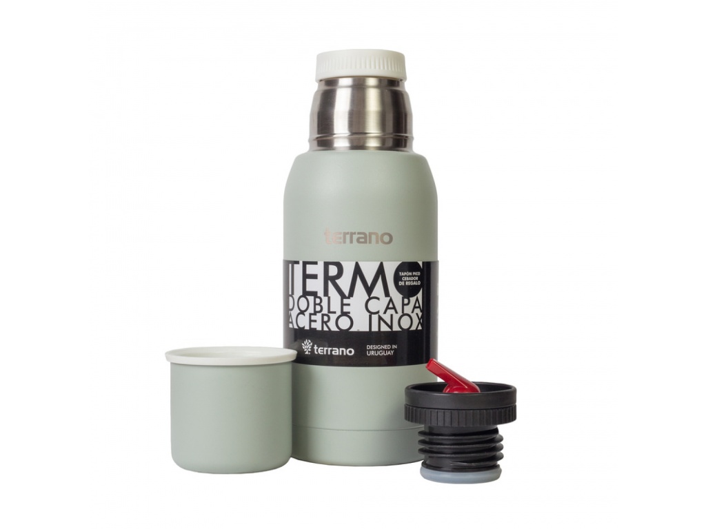 TERMO TERRANO 750ML DOBLE TAPON OLIVA