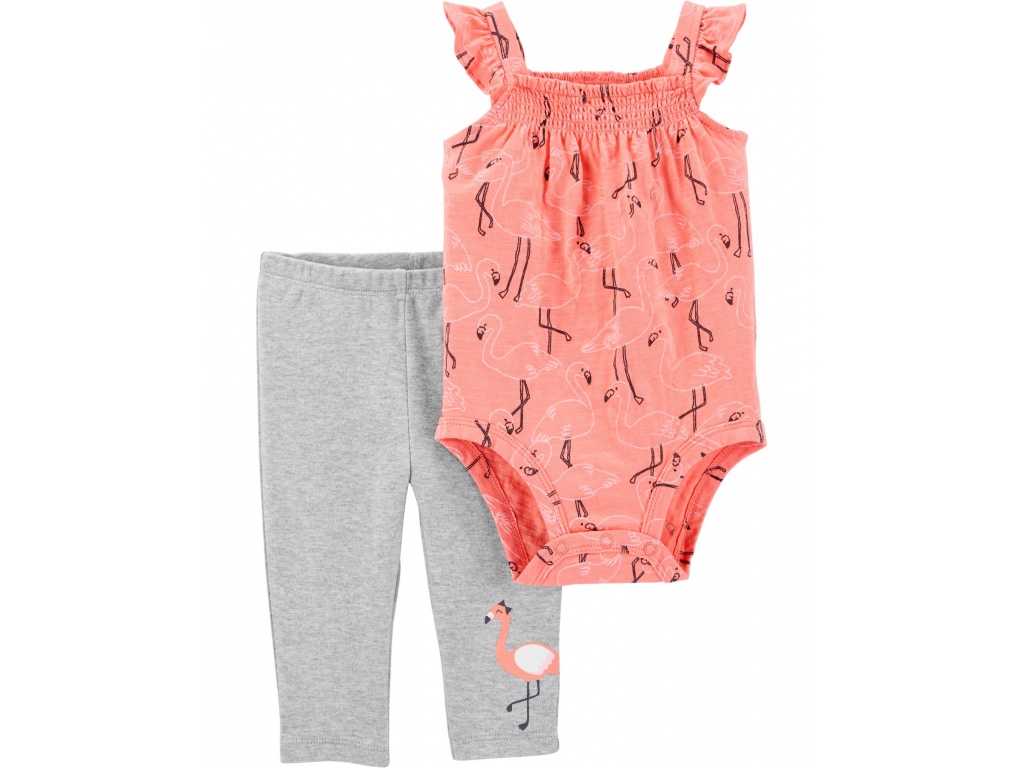 PACK CARTERS BODY Y PANTALON FLAMINGO 12M