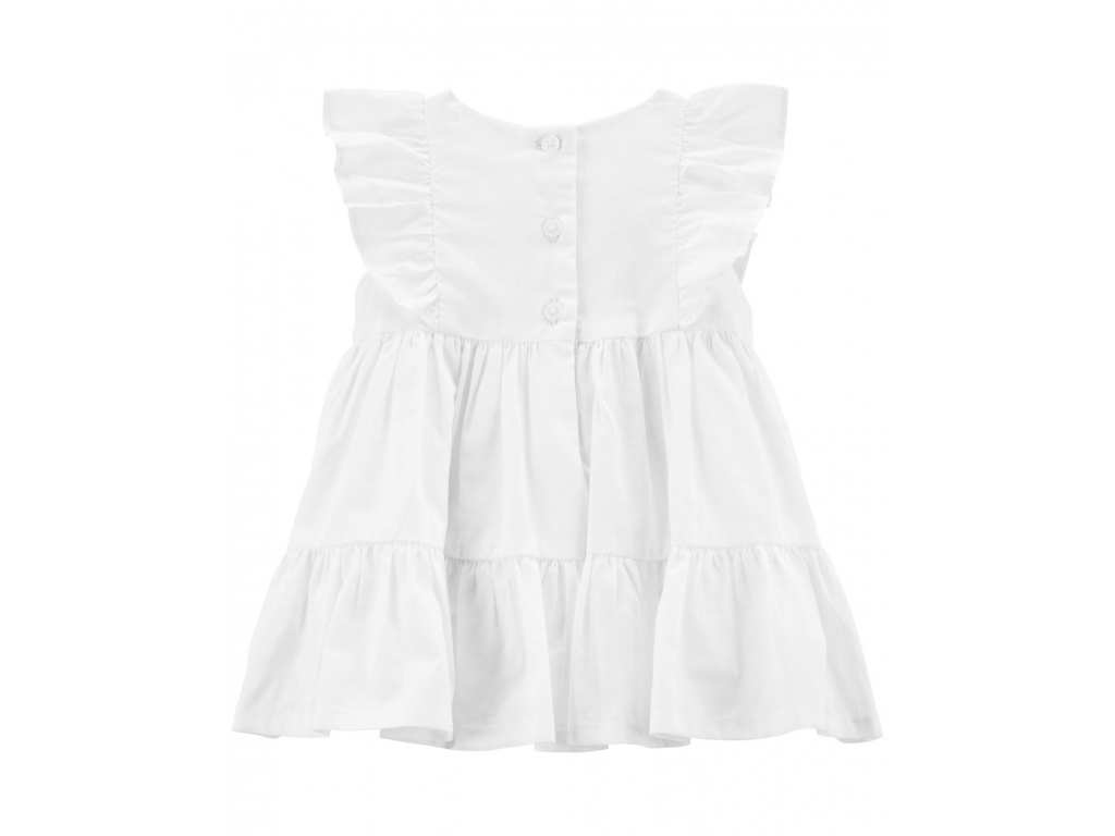 VESTIDO BLANCO VOLADOS ALGODON NIA OSHKOSH 9M