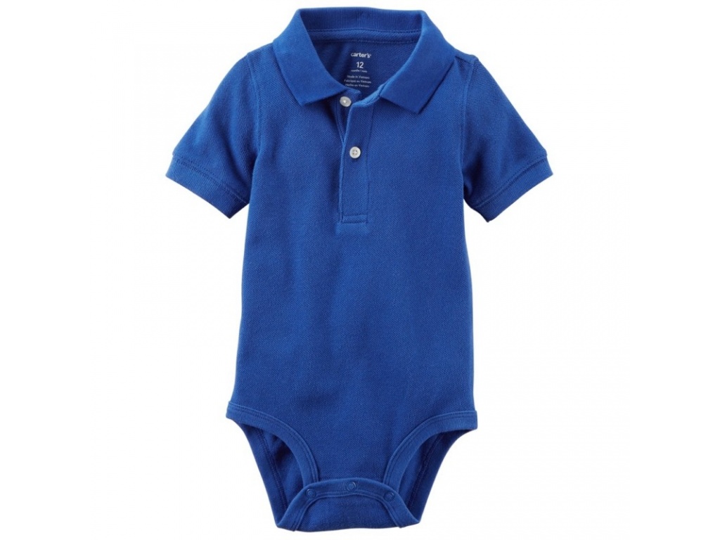 BODY CARTERS MANGA CORTA POLO AZUL 9M