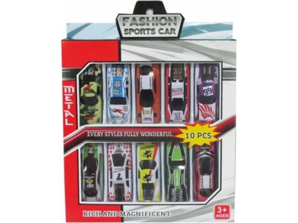 AUTO M-TAL X 10 RUEDAS LIBRES CAJA 3329
