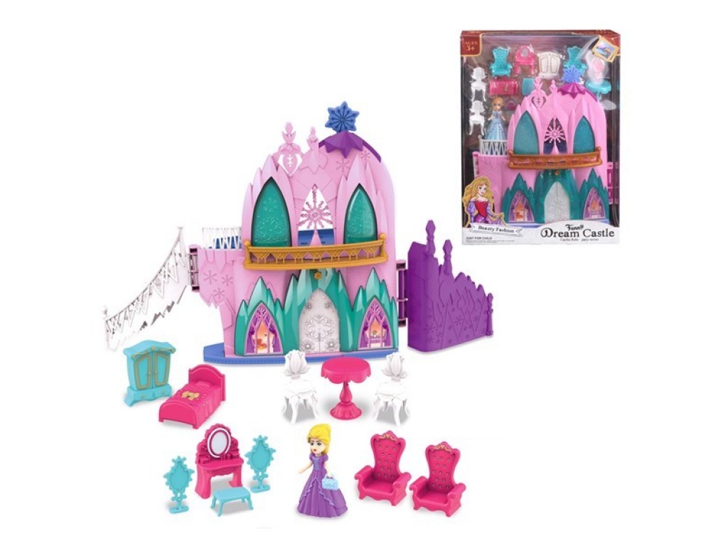 CASTILLO CON MUEBLES LUZ SONIDO 3AA 6992