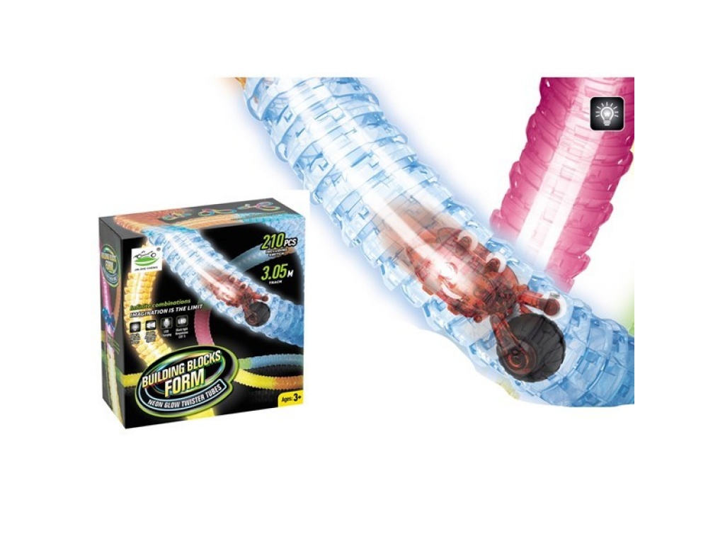 PISTA FLUO CON LUZ 210 PZS USB EN CAJ 9128