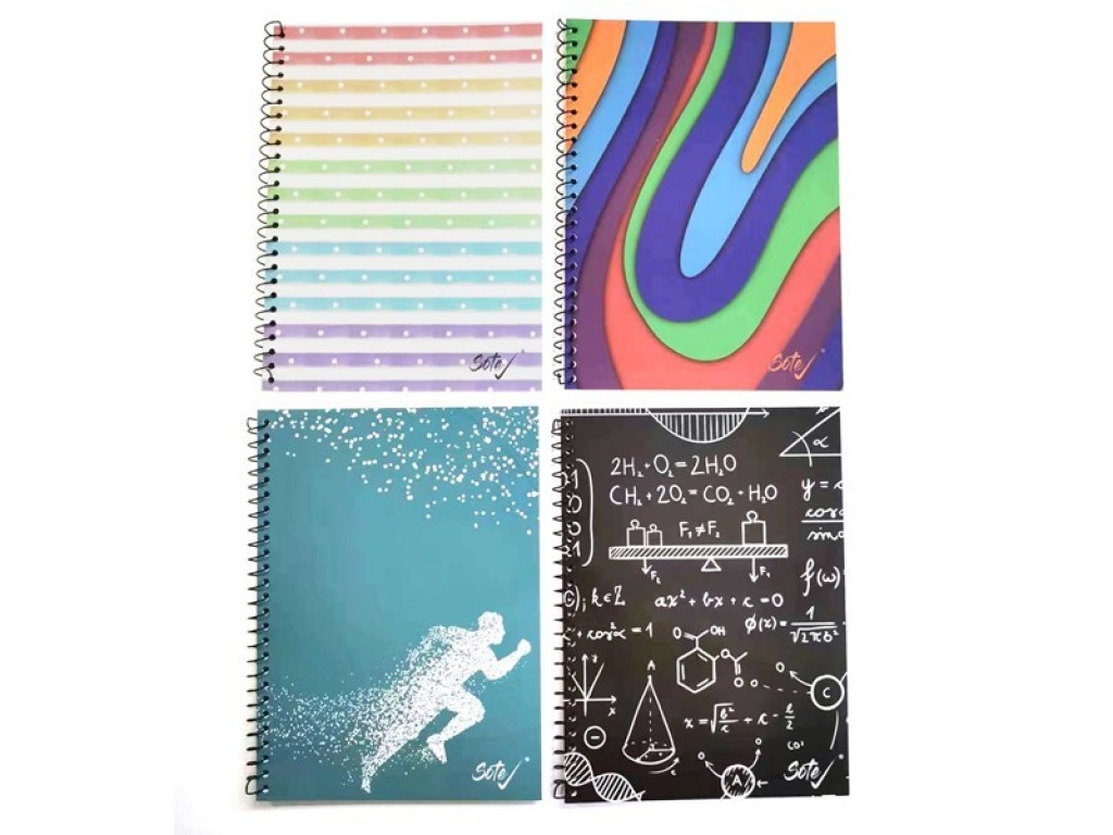 CUADERNO SOTE 48HS RAYADO CON ESPIRAL