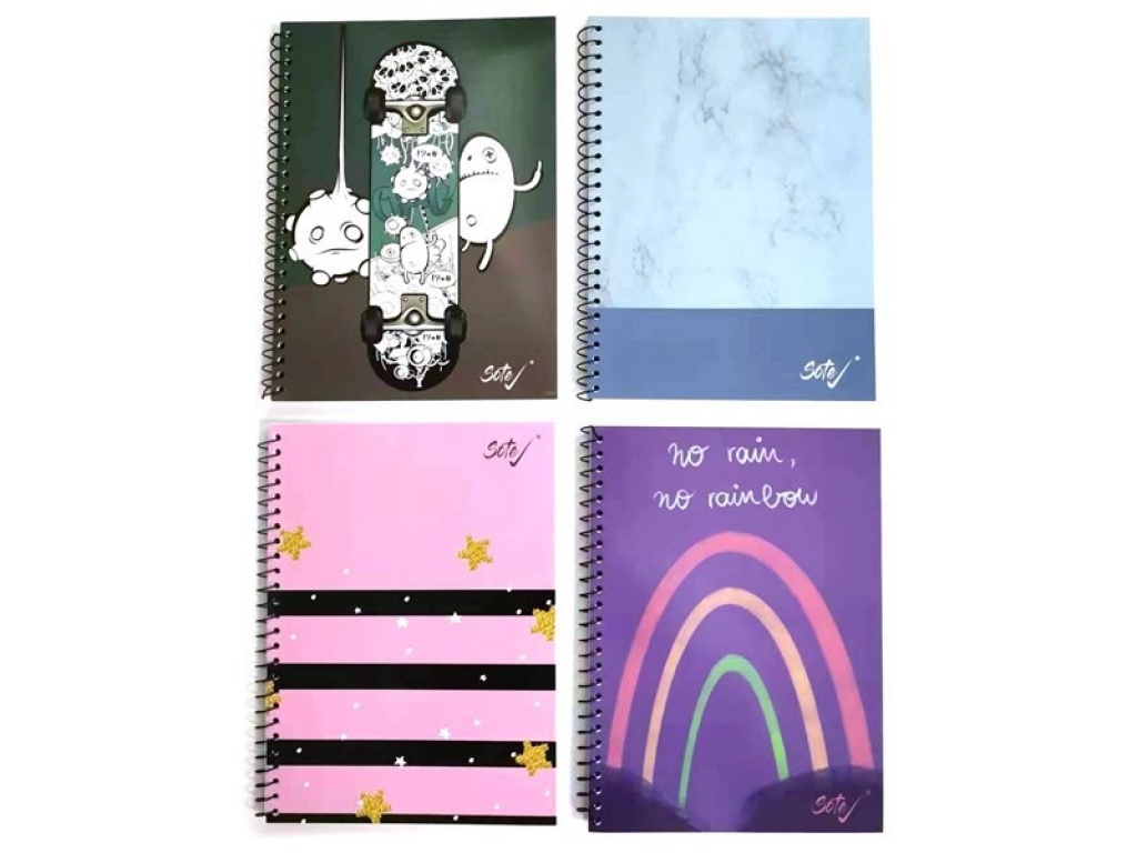 CUADERNO SOTE 96HS RAYADO con ESPIRAL