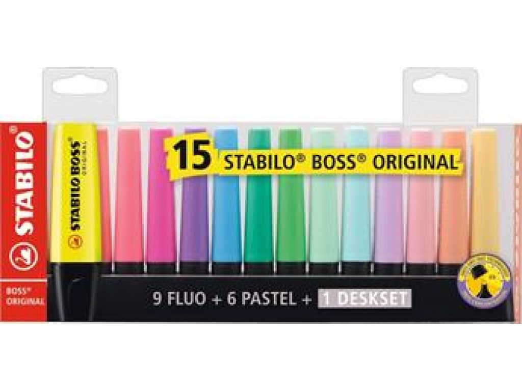 RESALTADOR STABILO BOSS X15 + DESK SET