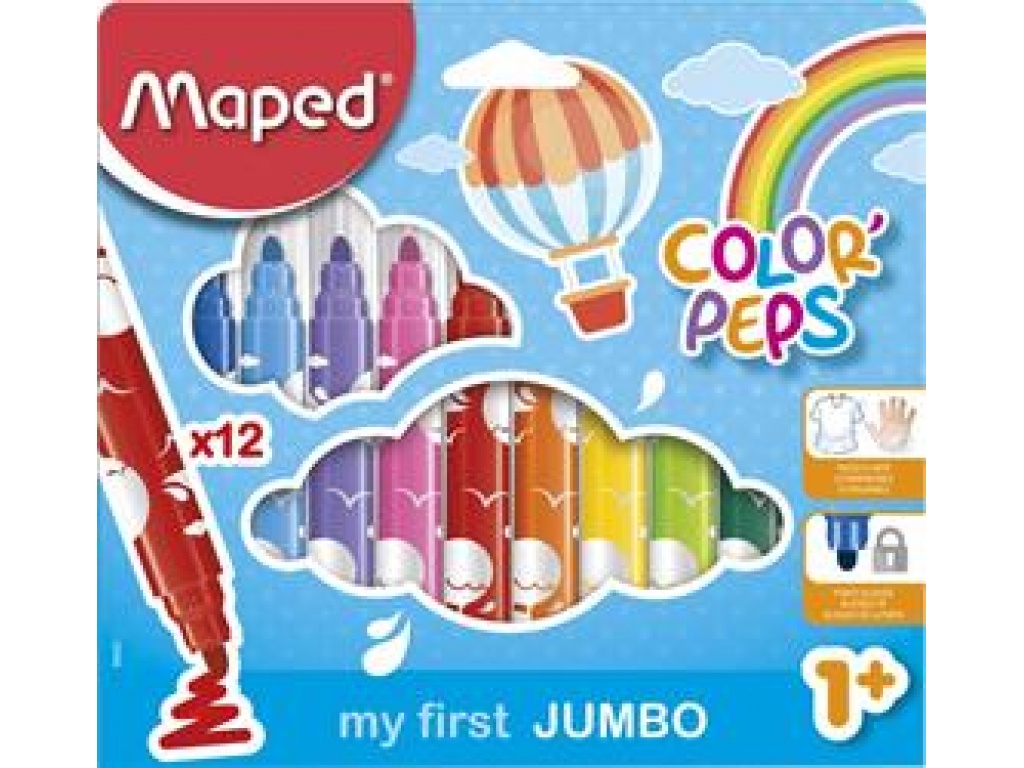 Marcadores Maped Color Peps Maxi X 12 Grueso