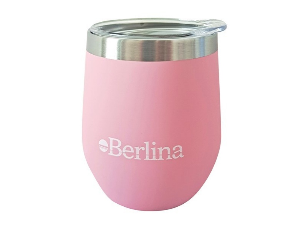 MATE BERLINA 220ML CON TAPA DOBLE PRED ROSA