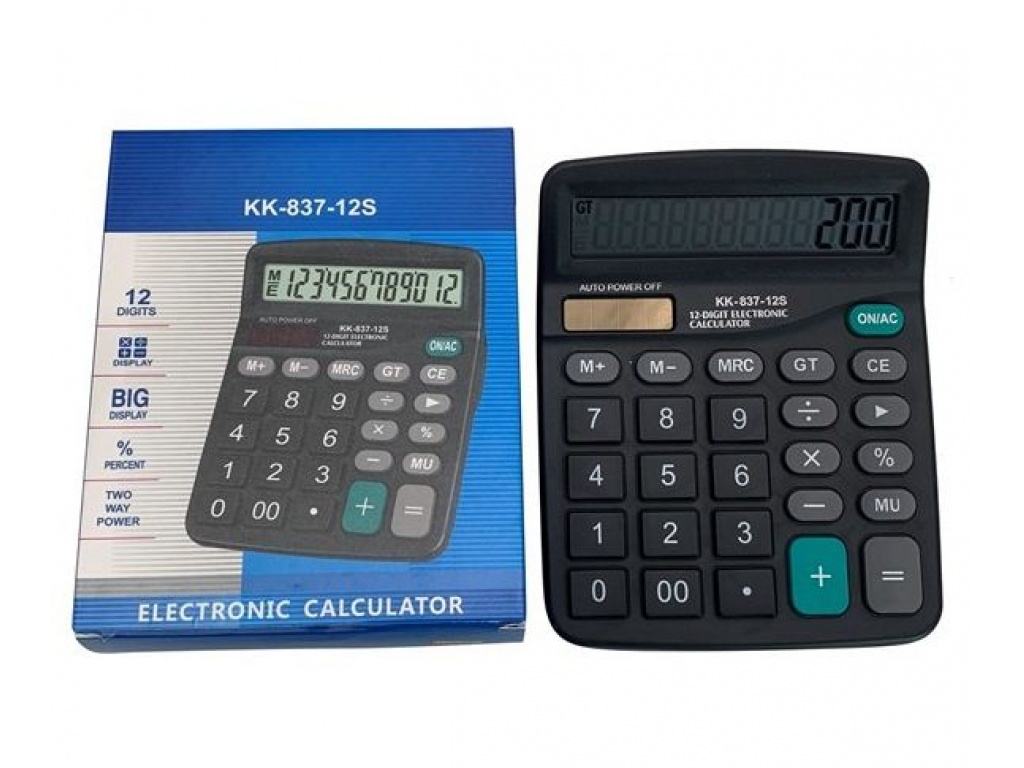 CALCULADORA MESA KK-837B SOLAR 1AA 7156