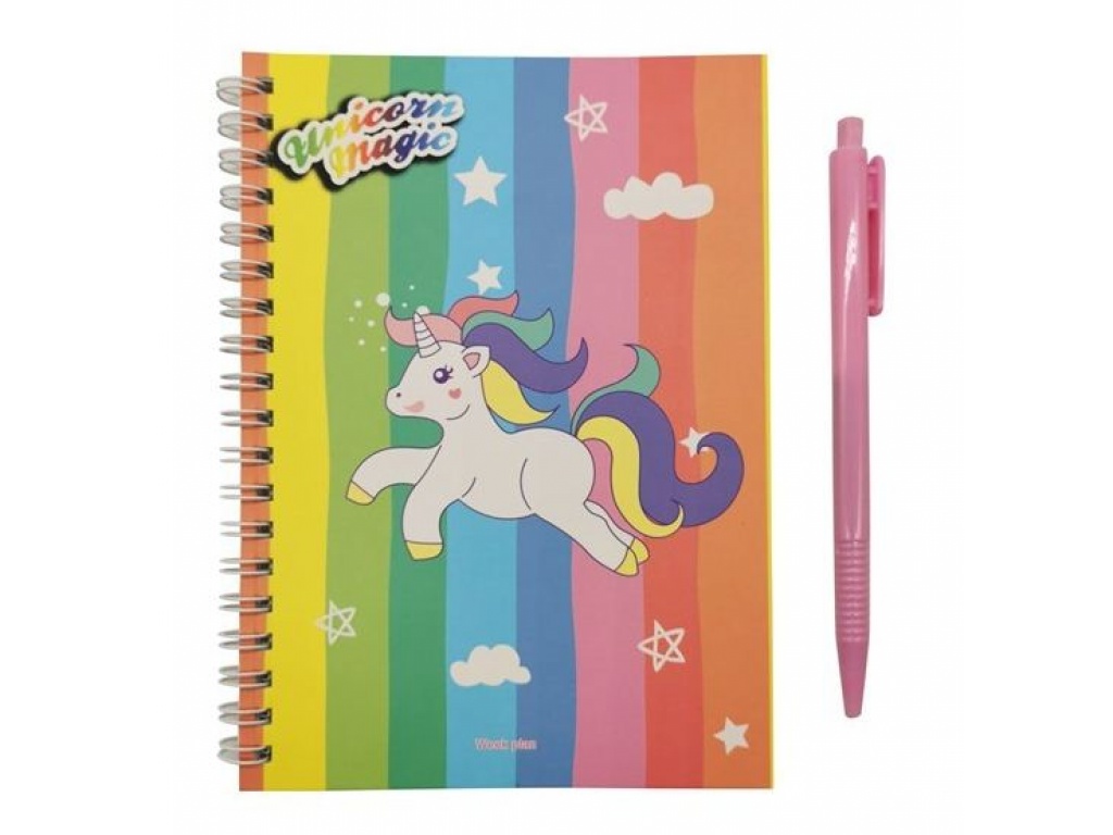 LIBRETA CON LAPICERA UNICORNIOS