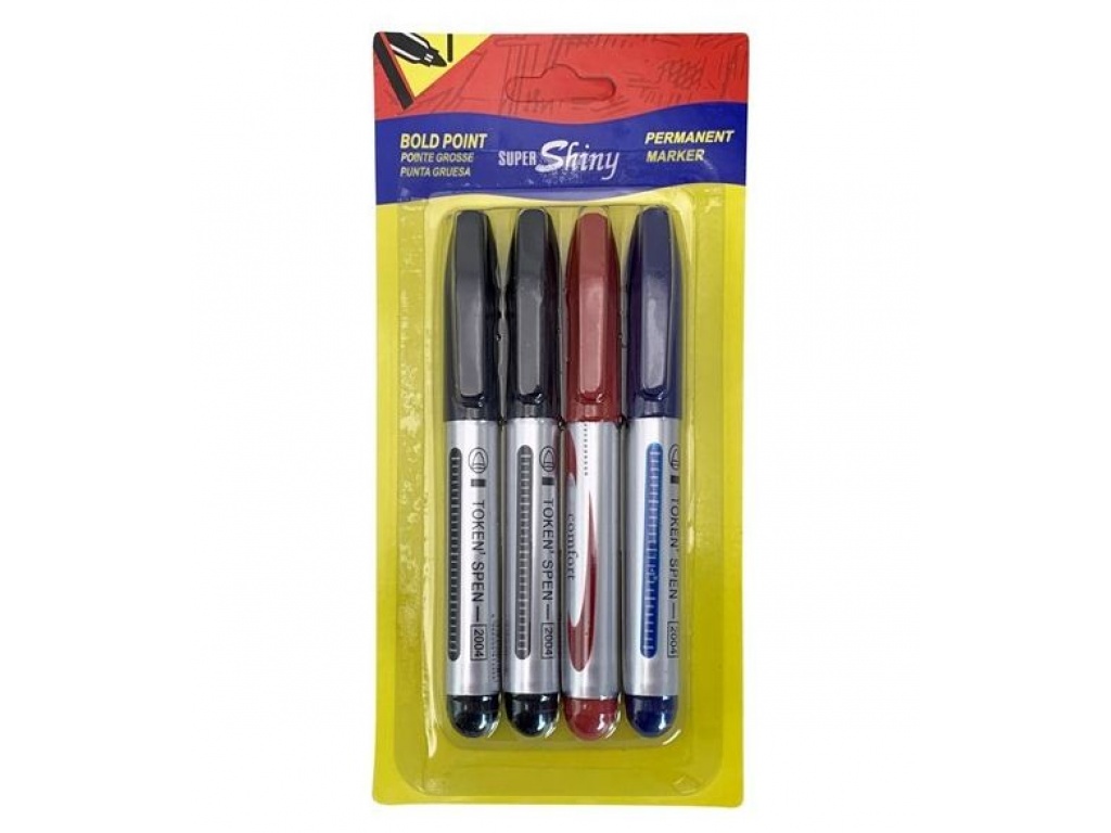 MARCADOR PERMANENTE X 4 COLOR BC 7103