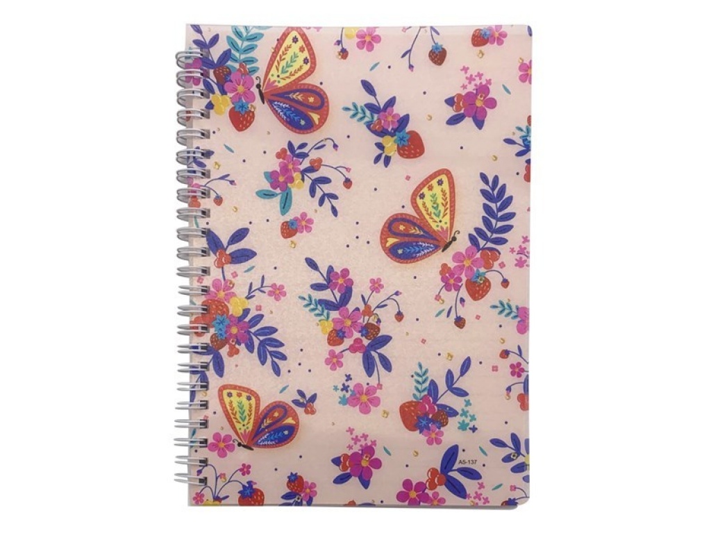 LIBRETA CON ESPIRAL 80 HOJAS VARIOS DISEOS