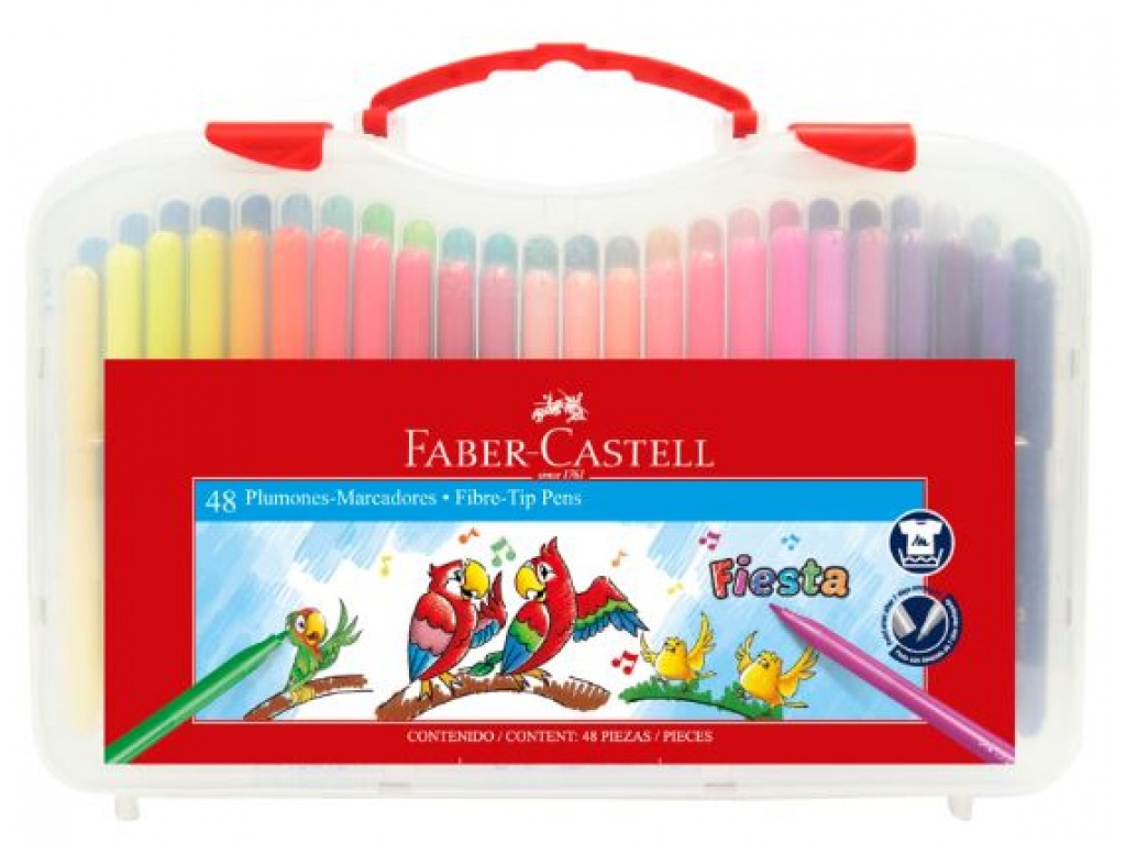 MARCADORES FINOS VALIJA X 48 FABER CASTELL