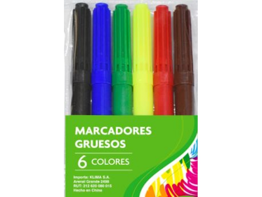 MARCADORES GRUESOS X 6 DALI