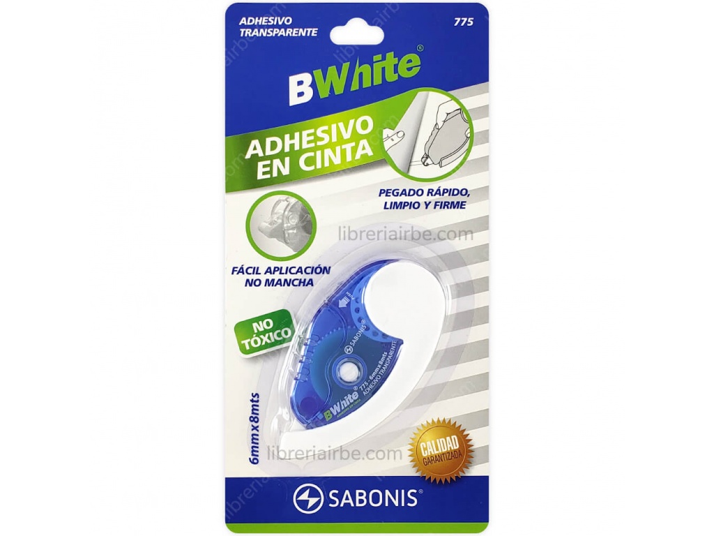 ADHESIVO EN CINTA 6MM X 8 MTS 775 SABONIS