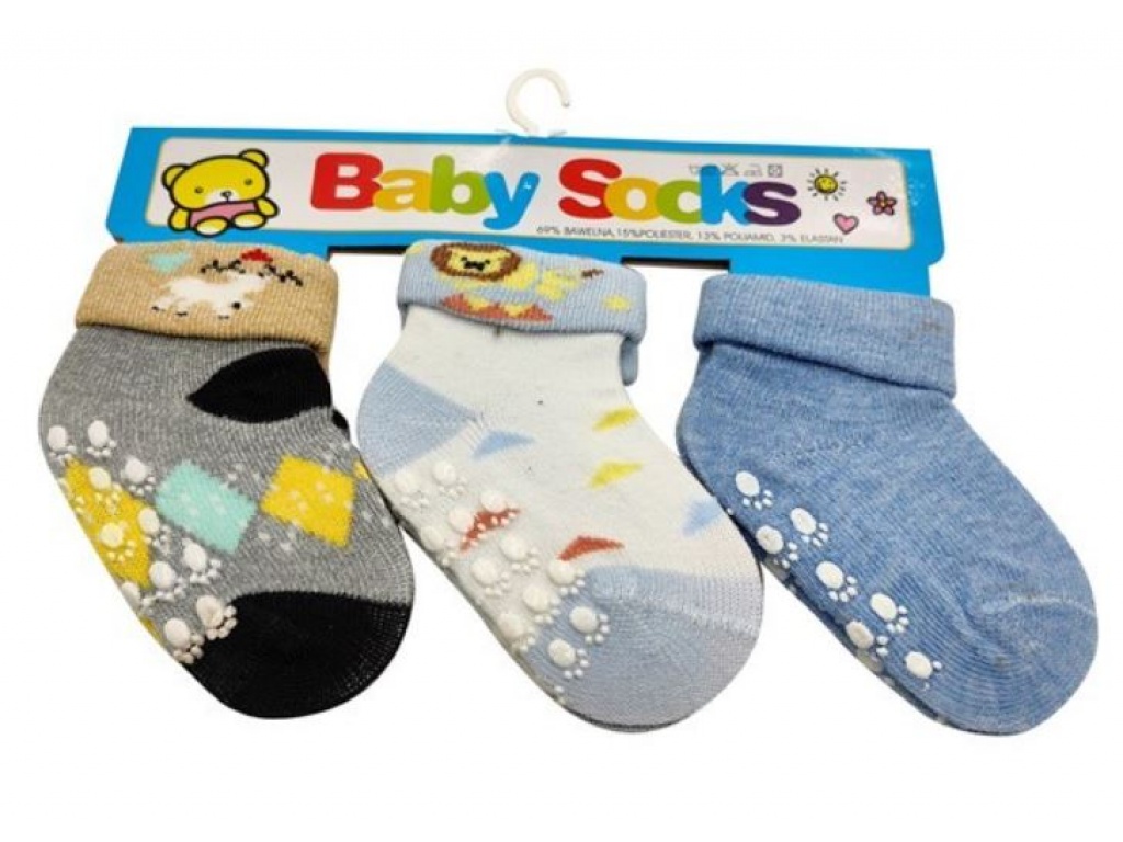 MEDIAS PARA BEBE X 3 ANODESLIZANTE