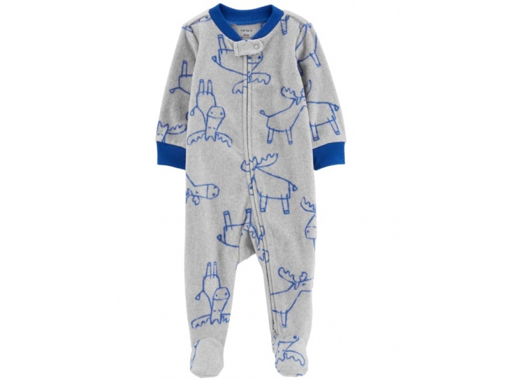 PIJAMA CON PIE MICROPOLAR ESTAMP ALCE CARTERS 3M