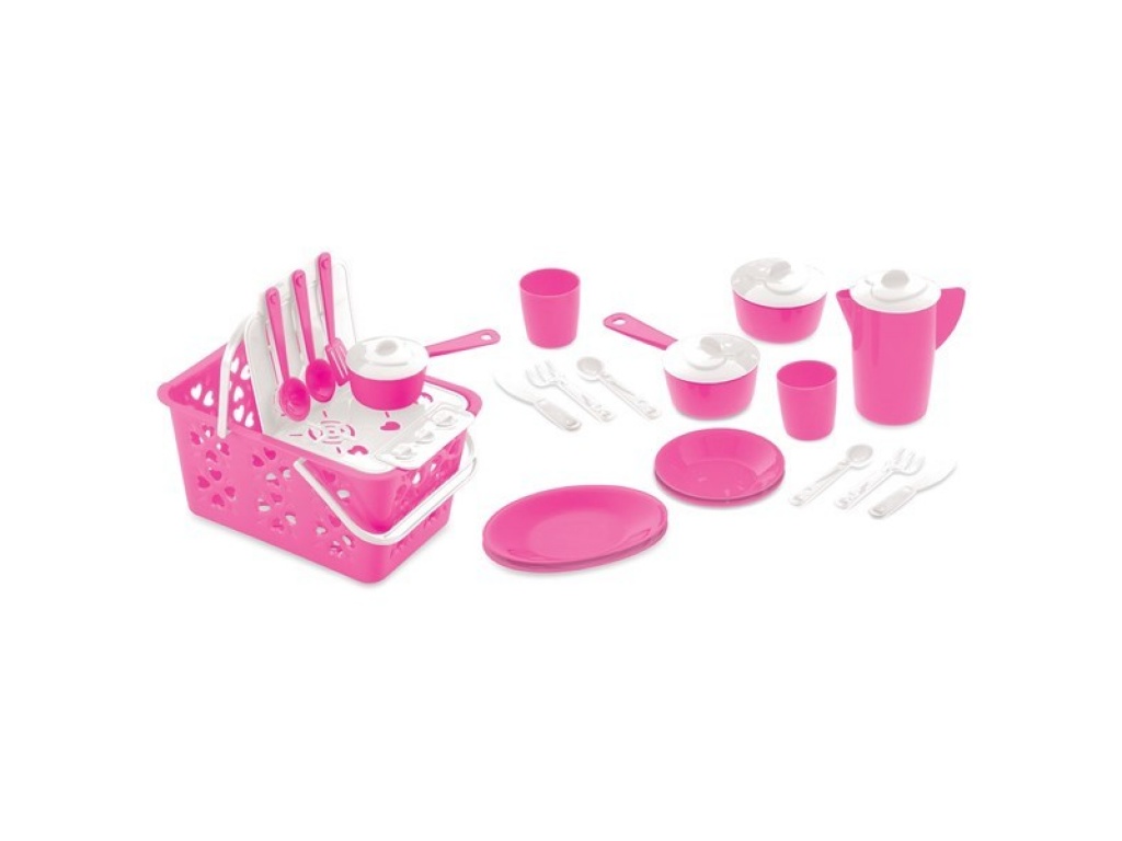 SET COCINA 19 PZAS CON CANASTO RED GB 55
