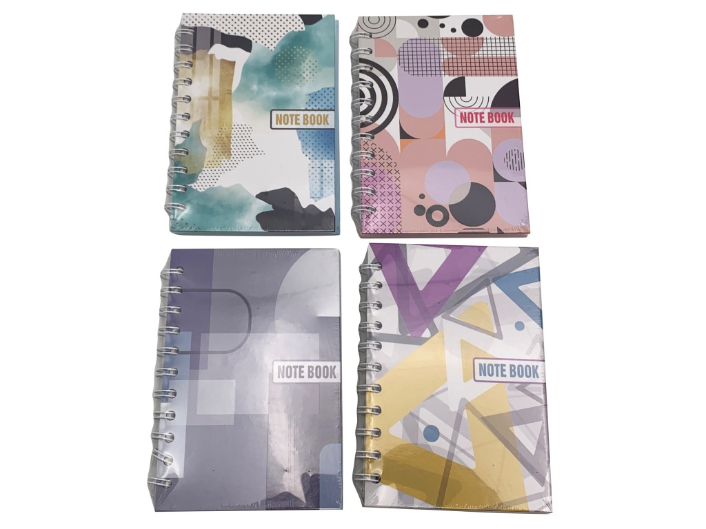 LIBRETA CON ESPIRAL 80 HOJAS GEOMETRIA