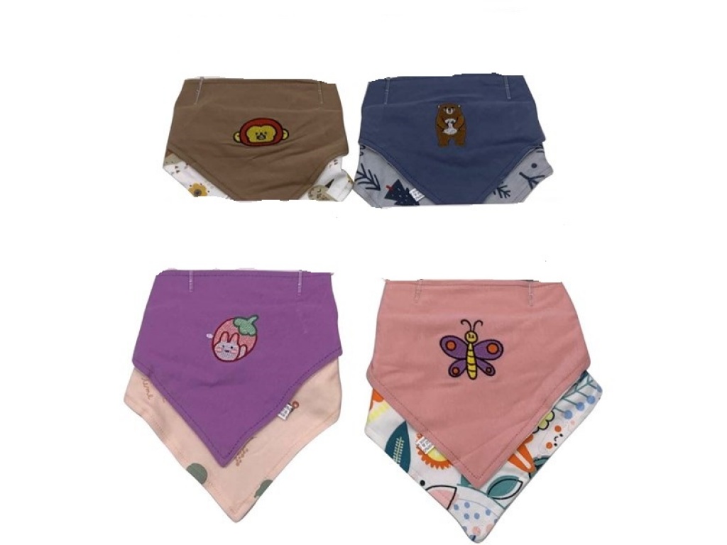 BABERO TELA BANDANA X2 CON DISEO  1646