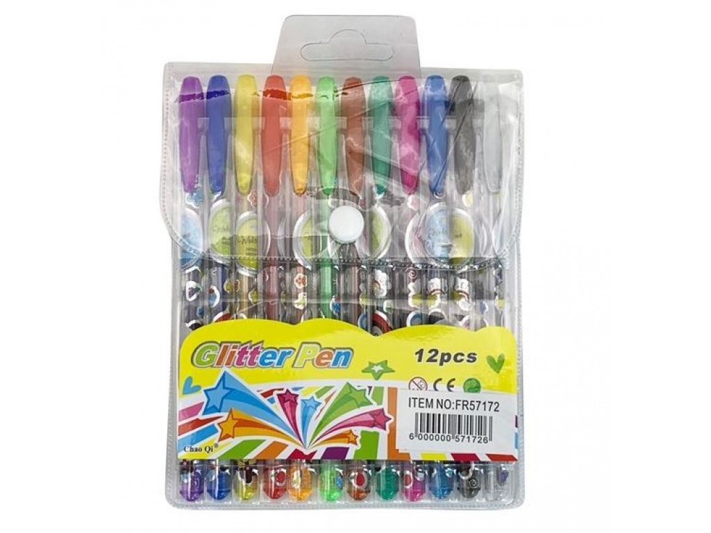 LAPICERA GEL X12 CON BRILLANTINA PVC