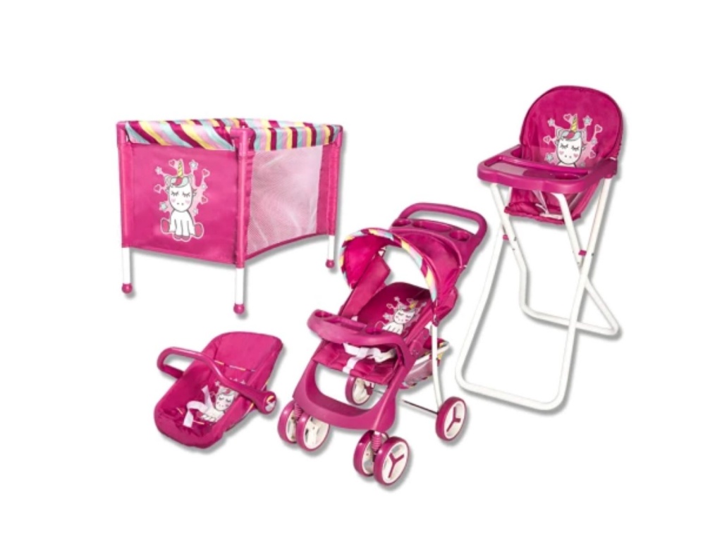 COCHE MUECA COCHE 4 PIEZAS 4024 BEBESIT FUCSIA