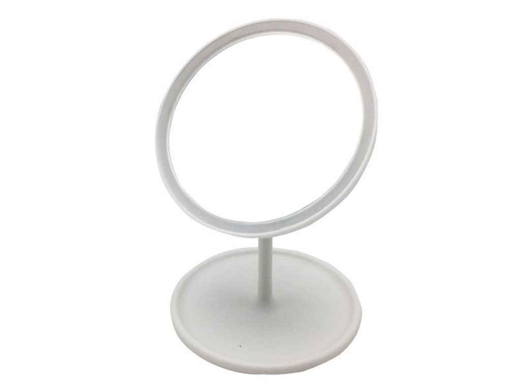 ESPEJO ARO CON LUZ CON PIE 18CM 28 LED RECARGABLE CON CABLE USB