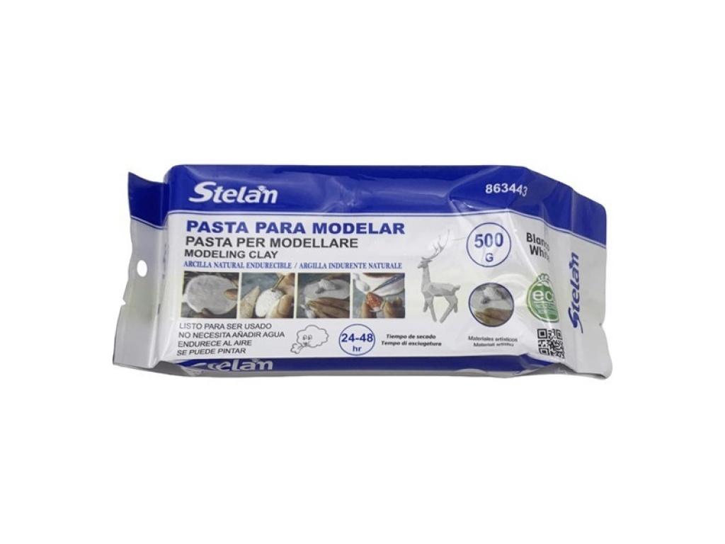 ARCILLA BLANCA PARA MANUALIDADES 500G 0261