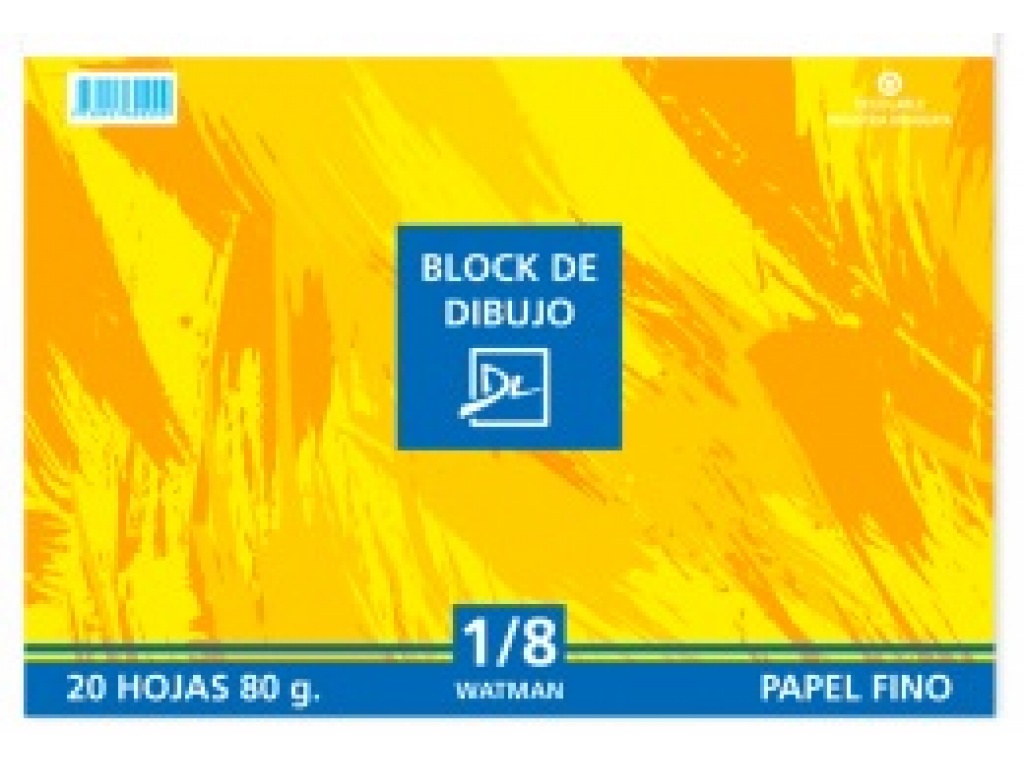 BLOCK DIBUJO 1/8 W DALI  20 HOJAS   80GRS