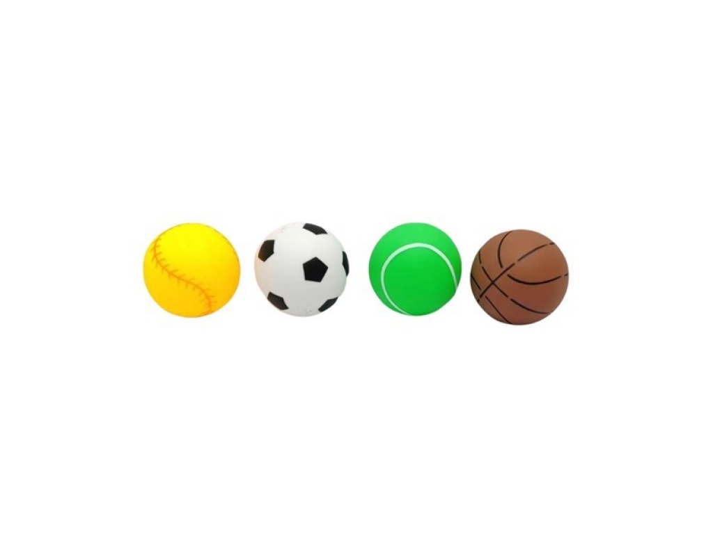 PELOTAS GOMA CON CHIFLE X4 RED 6776