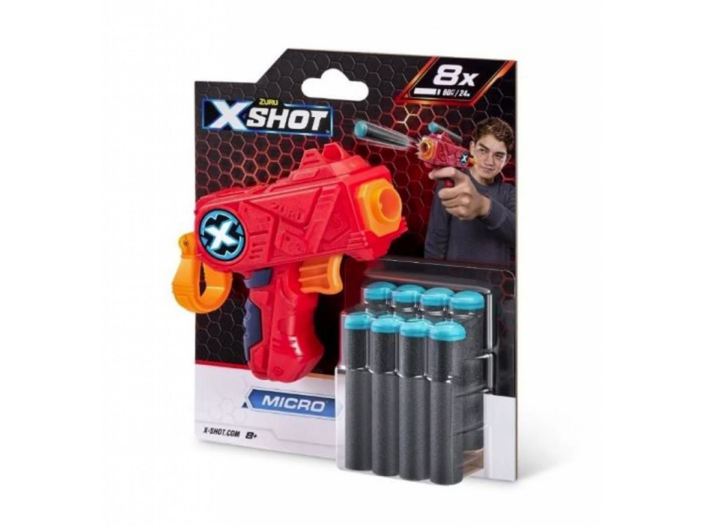 ARMA X-SHOT EXCEL MICRO CON 8 DARDOS ZURU