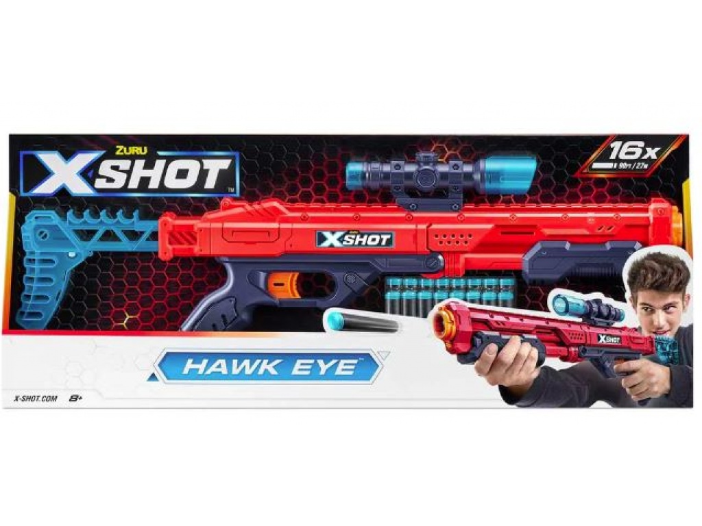 ARMA X-SHOT EXCEL HAWK EYE CON 16 DARDOS ZURU