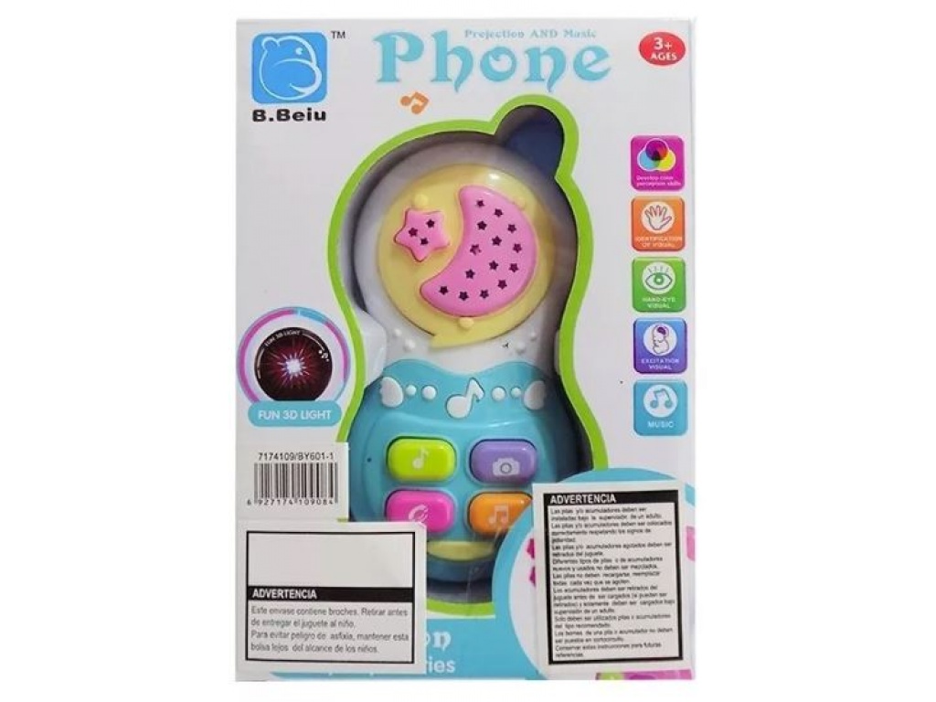 DIDACTICO CELULAR CON LUZ SONIDO 2AA