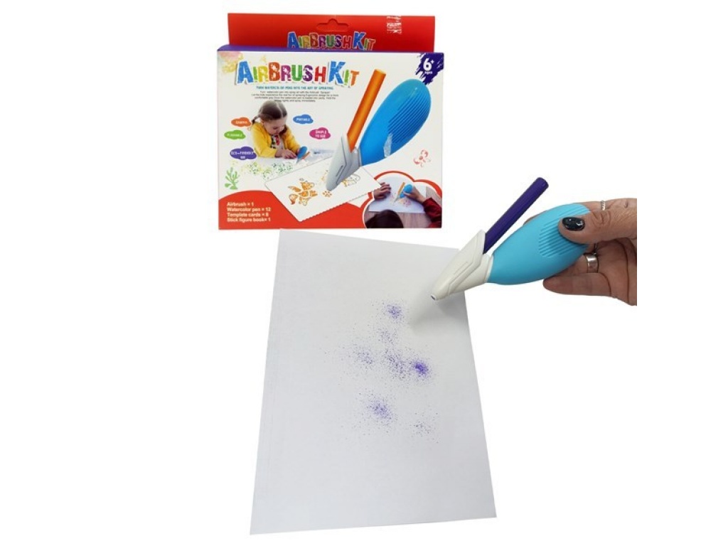 AEROGRAFO CON STENCIL CAJA 9690