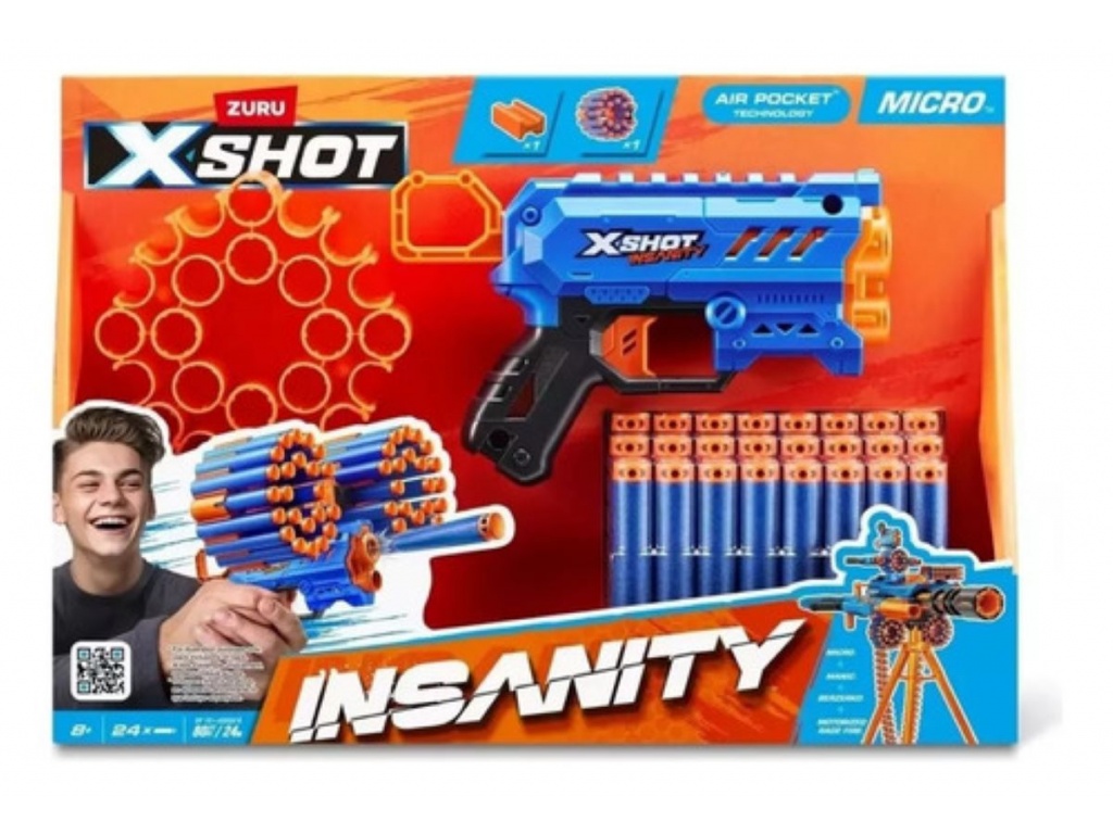 X SHOT INSANITY MICRO CON  24 DARDOS
