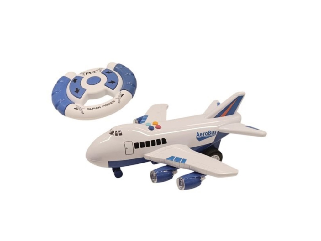 AVION PASAJEROS CON CONTROL REMOTO VOLANTE LUZ SONIDO 8981