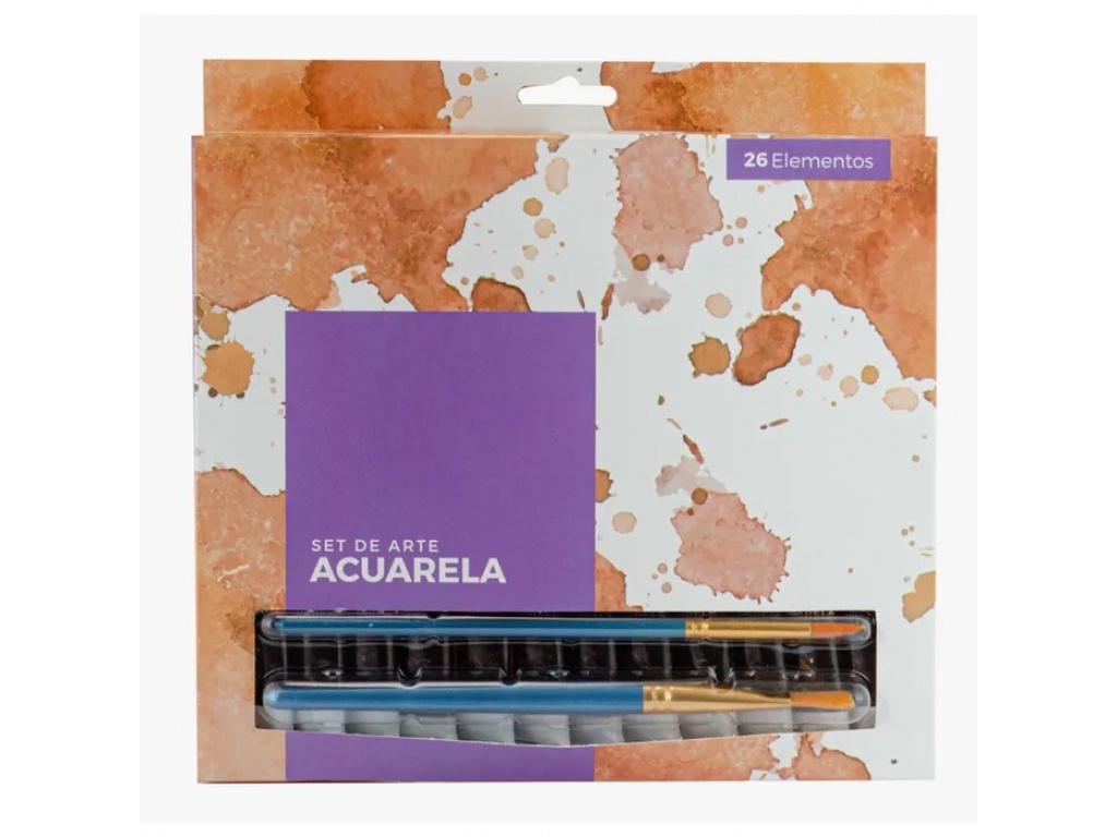 SET ARTE DAVINCI ACUARELA 26 PCS PA15012