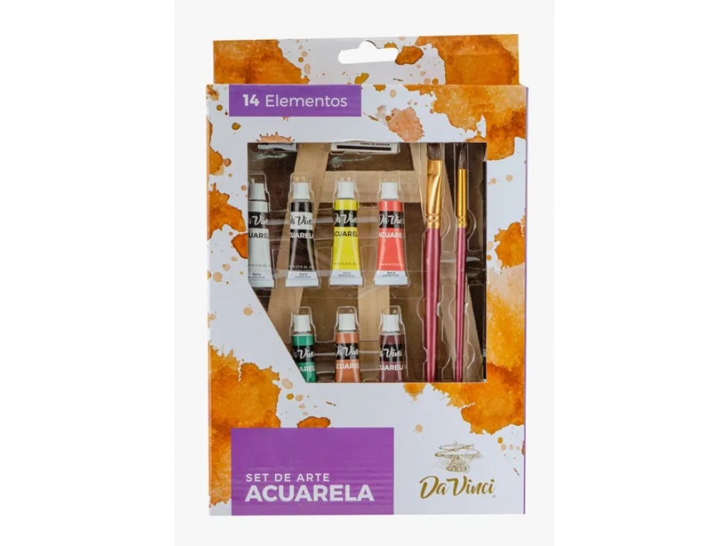 SET ARTE DAVINCI ACUARELA 14 PCS K150162