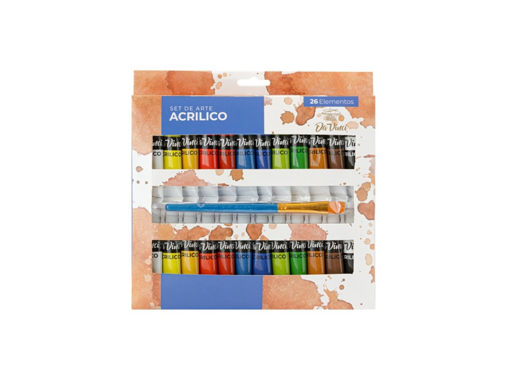 SET ARTE DAVINCI ACRILICO 26 PCS PA15011